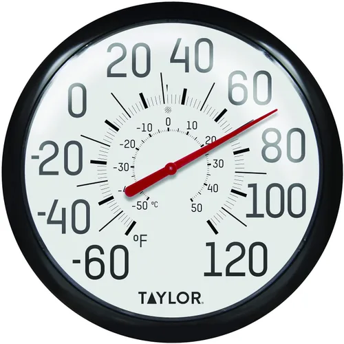 Vista 8 de Taylor Termómetros de pared para interiores y exteriores, juego de 2, negro y verde