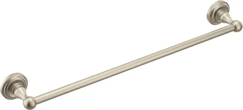 Vista 2 de Moen Madison Collection BP6924BN - Toallero individual de baño de níquel cepillado de 24 pulgadas, para colgar en la pared, para manos o cuerpo