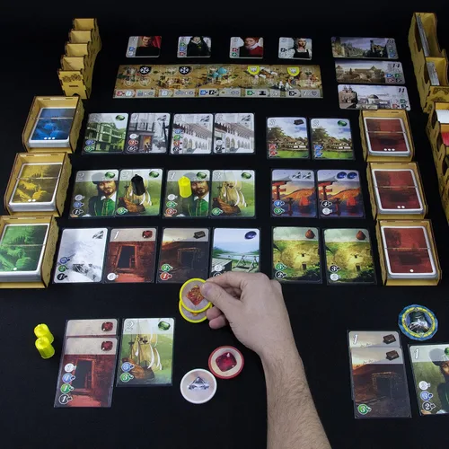 Vista 7 de SMONEX Organizador de juegos de mesa compatible con todos los juegos de mesa Splendor Expansion – Inserto organizador adecuado para esplendor hecho