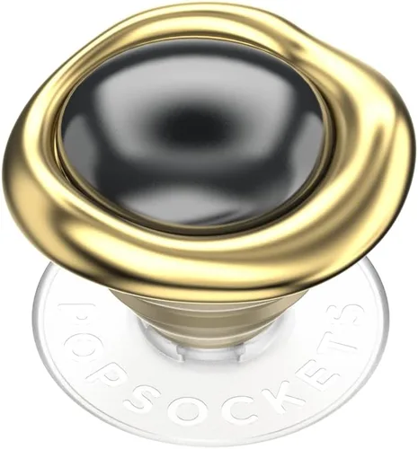 Vista 24 de PopSockets PopTop, agarre adhesivo para teléfono con parte superior intercambiable, esmalte - trébol oro rosa