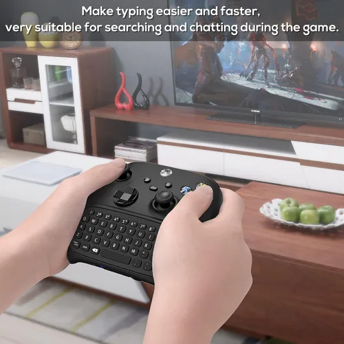 Vista 7 de Teclado de control para Xbox Series XSeries SOneSController MENEEA Mini Game Chatpad Teclado con audioconector de auriculares de 0138in y accesorios