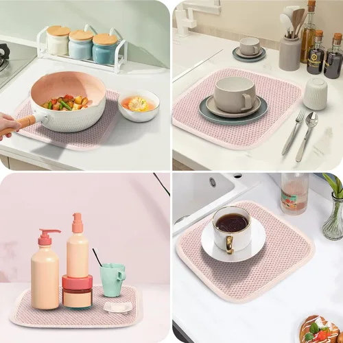 Vista 5 de GeeRic Tapete de microfibra para secar platos, almohadilla de secado de platos de cocina súper absorbente para el día de la independencia, tapetes