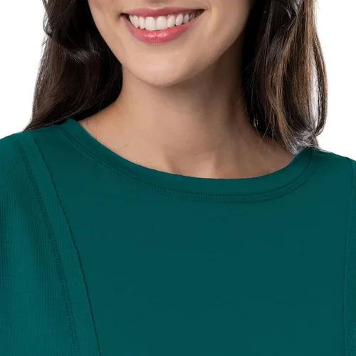 Vista 3 de Lee Camiseta de punto gofre recortada con cuello redondo para mujer