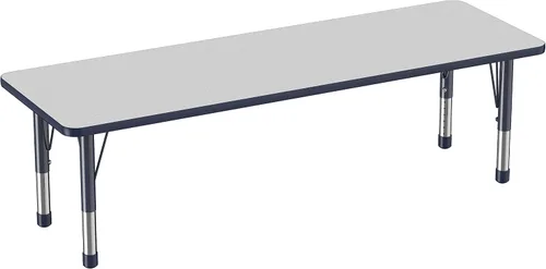 Vista 58 de FDP - Mesa rectangular para actividades escolares y aulas (24 x 36 pulgadas), patas gruesas para niños pequeños, altura ajustable de 15 a 24