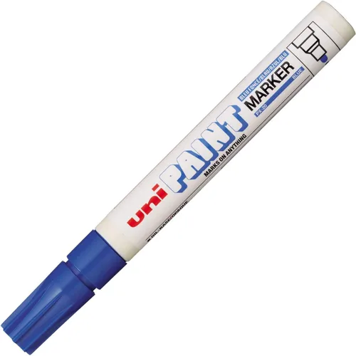 Vista 2 de uni-ball uni - Rotulador de pintura con punta redonda, punta media, Px20, anchura de línea, 0.087-0.110 in, color azul Ref 9001923 (paquete de 12)
