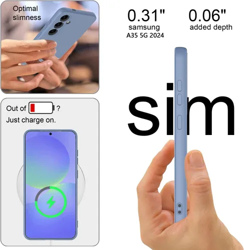 Vista 2 de Funda de silicona para Samsung Galaxy A36, duradera y elegante, probada contra caídas, goma de gel de silicona suave, ajuste delgado, protección a