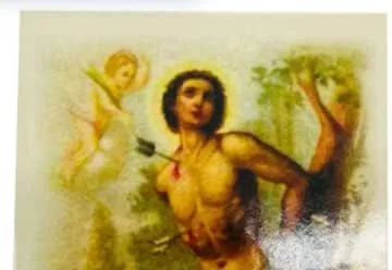 Vista 5 de Westmon Works St Sebastian Holy Card Wallet - Paquete a granel con oración de San Sebastián para atletas, mujeres u hombres, juego de 10