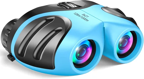 Vista 15 de LET'S GO! Binoculares para niños, prismáticos compactos de alta resolución a prueba de golpes
