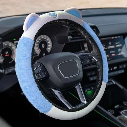 Vista 18 de Funda para Volante de Auto, Accesorios para Volante, Funda Universal de 15 Pulgadas de Microfibra Transpirable LCE de Seda, Protector Universal