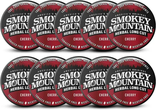 Vista 12 de Smokey Mountain Rapé a Base de Hierbas de Corte Largo – Melocotón – Caja de 10 Latas - Rapé Libre de Tabaco y Nicotina