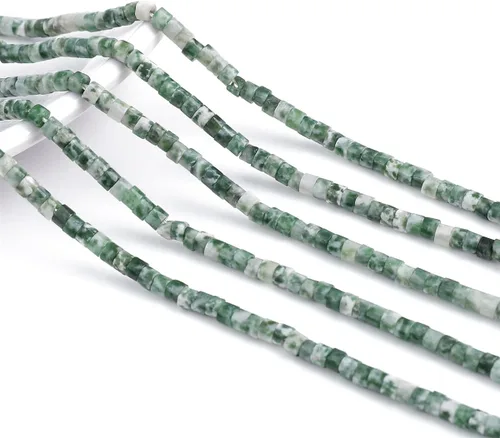 Vista 6 de BEADIA Cuentas Espaciadoras de Jade Natural Africano Planas Redondas Sueltas para Hacer Joyas con Abalorios 3mmx2mm 38cm