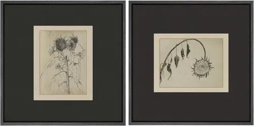 Vista 100 de SIGNFORD Impresión en Lienzo Enmarcado Arte de Pared Art Nouveau Lago de Cisnes Elegantes Ilustraciones de Aves Acuáticas Moderno Boho Naturaleza
