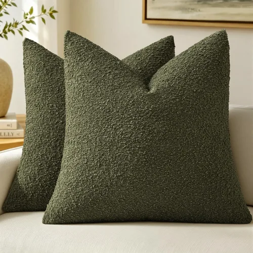 Vista 33 de MIULEE - Fundas de almohada decorativas para sofá lumbar de 16 x 16 pulgadas, color beige Set of 2 Textured Neutral Throw Pillow Covers, Accent