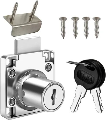 Vista 5 de Cerradura de cajón de armario para muebles. Cerradura con llave igual: todas las llaves para este producto son universales.