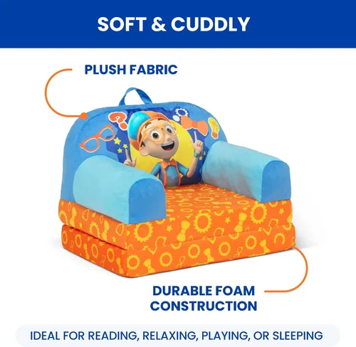 Vista 8 de Delta Children - Silla para niños Blippi Cozee Buddy abatible, azul