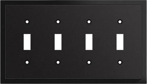 Vista 77 de Henne Bery Placa decorativa de pared con borde moderno, tapa de tomacorriente para cubrir enchufe, aleación de zinc maciza duradera