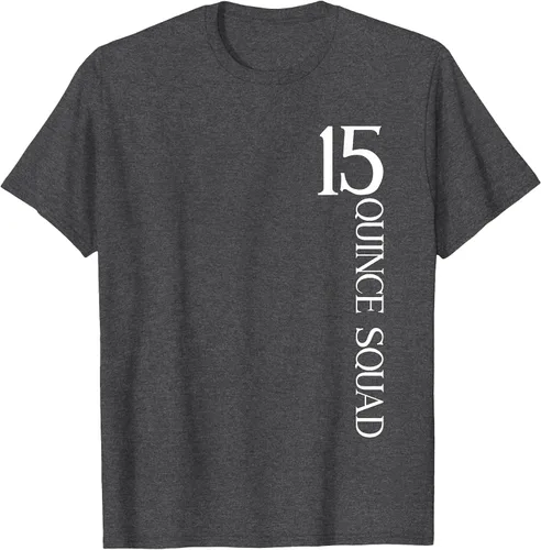 Vista 97 de Quince Squad Quinceanera 15th Birthday - Camiseta de quinceañera para niñas Asphalt Grey