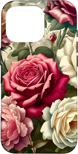 Vista 19 de Funda con diseño floral para iPhone 16 con diseño floral estilo victoriano