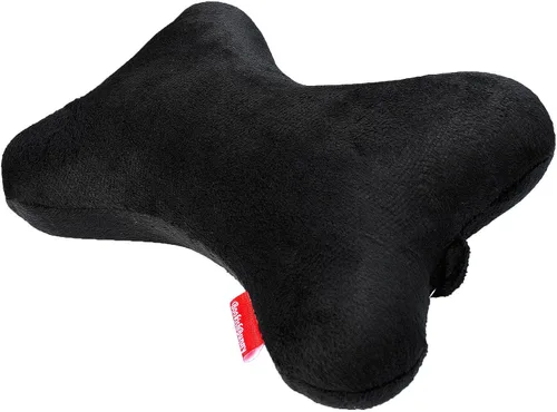 Vista 3 de Paquete de 2 almohadas de cuello de viaje en forma de hueso de perro con funda extraíble lavable de espuma viscoelástica para automóvil, autobús