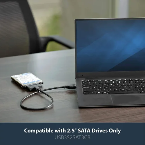 Vista 2 de StarTech Adaptador SATA a USB, USB 5 Gbps, SATA III de 2.5 pulgadas (USB3S2SAT3CB)