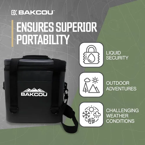Vista 4 de Bakcou Enfriador/bolsa de engranajes aislada: impermeable, acolchada y compatible para remolques de carga plegables. Ideal para viajes al parque