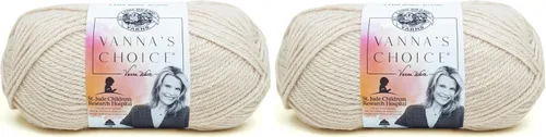 Vista 24 de Lion Brand Yarn (1 madeja) Hilo Vanna's Choice, mármol gris Everyday Basic Worsted Weight acrílico tejido y fibra de ganchillo para mantas