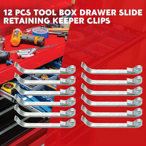 Vista 2 de 12 Unids Caja de herramientas Cajón Diapositiva Retención Keeper Clips para Mac Matco Proto Toolbox