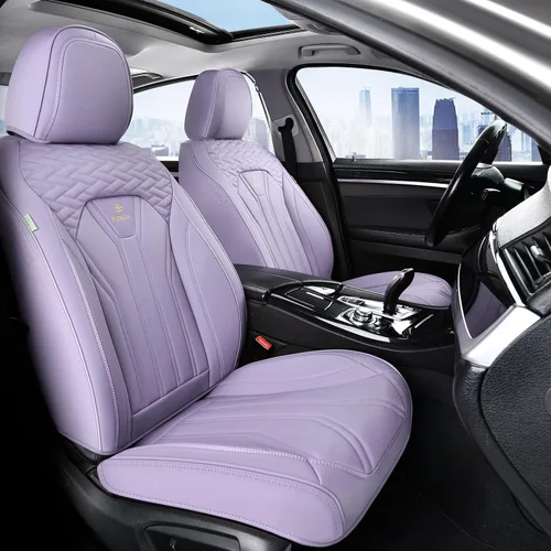 Vista 24 de FLORICH Fundas de asiento para automóviles, fundas de asiento impermeables, fundas de asiento de cuero para automóvil, paquete de 2, protector
