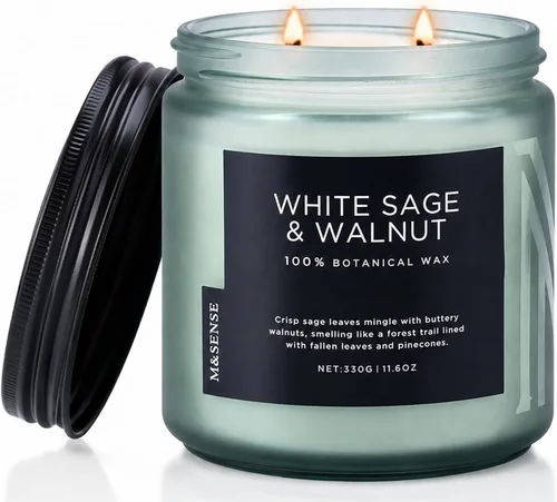 Vista 43 de M&SENSE Ode to Winter - Vela perfumada para el hogar, cera de soja natural, mecha de algodón, aroma de invierno, 7.05 onzas hasta 50 horas de tiempo