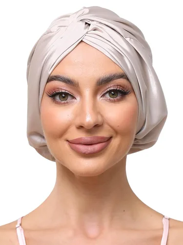 Vista 67 de Gorro de satén de seda ajustable para envolver el cabello para dormir, gorro de dormir de doble capa, turbante nocturno para cabello largo y rizado