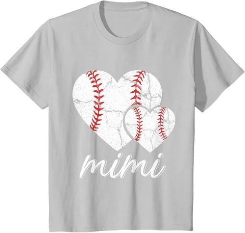 Vista 33 de Camiseta de béisbol Mimi para el Día de la Madre, Negro, S