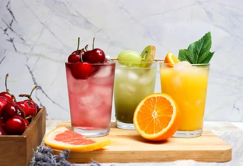 Vista 5 de Glaver's Vasos de jugo de 7 oz. Juego de 10 vasos de vidrio – Vasos de agua para bebidas para el hogar y bar, agua, cócteles, té helado. Apto