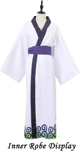 Vista 3 de Conjunto de kimono de anime para hombre capa de Halloween traje unisex