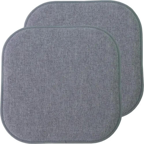 Vista 50 de Sweet Home Collection Cojines de espuma viscoelástica para silla, antideslizantes, diseño de panal de abeja, 16 x 16 pulgadas, paquete de 2