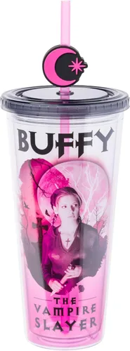 Vista 14 de Silver Buffalo Disney Una Loca Aventura de Goofy con Goofy, Max Goof, Roxanne y Bobby Zimuruski - Vaso de plástico para bebidas frías con tapa