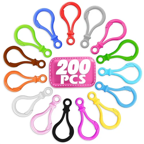 Vista 12 de 100 cierres de pinza de langosta de metal para llaveros, broches de presión, giratorios y de color que combinan con tu proyecto de bricolaje