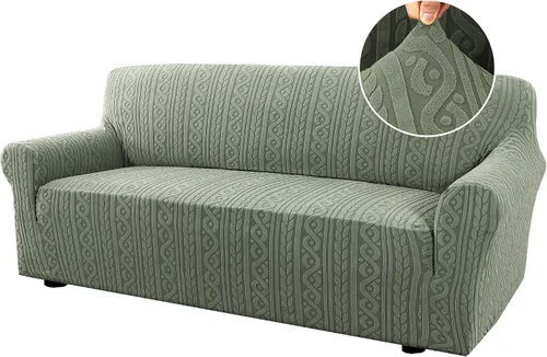 Vista 24 de H.VERSAILTEX - Fundas de silla de 1 pieza, fundas elásticas para sofá lavables, antideslizantes, suaves, para mascotas, fundas para sofá de mejora
