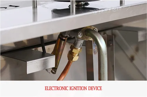 Vista 9 de INTBUYING Calentador de sopa de alimentos a gas LP, estufa de gas propano, calentador de vapor de acero inoxidable con válvula reguladora de gas