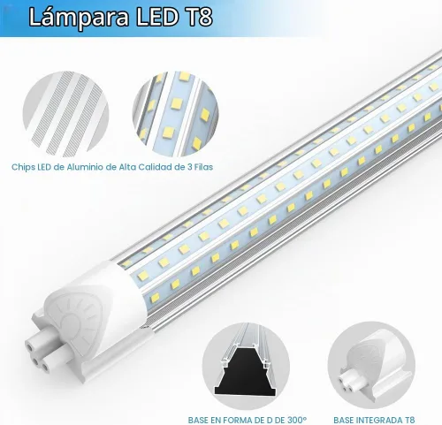 Vista 3 de SHOPLED Luz LED para tienda de 4 pies, 50 W 5000 K luz blanca diurna 8 pies 6000 K