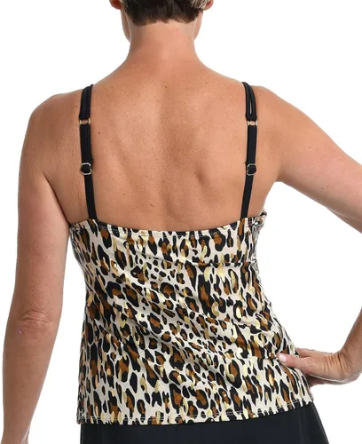 Vista 2 de Top de traje de baño tankini de cuello alto