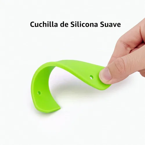 Vista 6 de Escobilla de silicona súper flexible, cuchilla de agua para auto, limpiador de agua, escobilla de ducha, cuchilla de 5.9 pulgadas y mango largo
