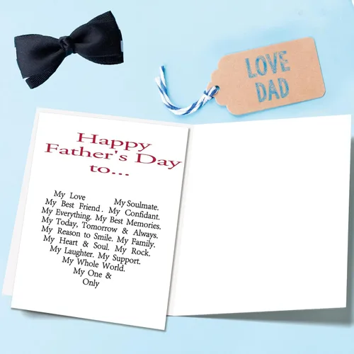 Vista 3 de OJsensai Tarjeta de feliz día del padre para marido, divertido regalo del día del padre de parte de la esposa, tarjeta del día del padre dulce