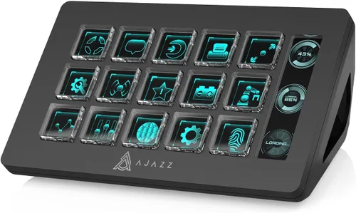 Vista 9 de AJAZZ Macro Keypad Stream Controller Deck Gaming Streaming Shortcut Keyboard, 6 Programmable Keys Customizable Visual AI Pad USB Soundboard for