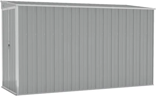 Vista 11 de vidaXL Storage Shed, Wall-Mounted Garden Shed with Lockable Double Doors, Outdoor Storage Shed for Backyard Patio Lawn, Green Galvanized Steel