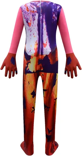 Vista 3 de Layeba Disfraz de Halloween para niños, juego de terror, cosplay, trajes de personajes