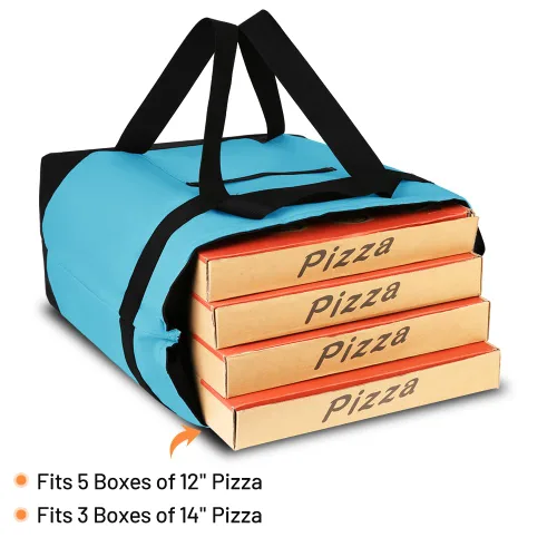 Vista 8 de Bolsa tote reutilizable aislada para compras de comestibles para mujeres/hombres, bolsa de entrega de pizza/comida para mantener los alimentos