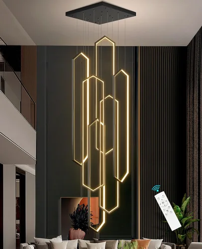 Vista 31 de Lámpara colgante regulable de 3 anillos para ajustar mini lámpara LED de techo para cocina, isla, comedor, sala de estar, dormitorio, dorado