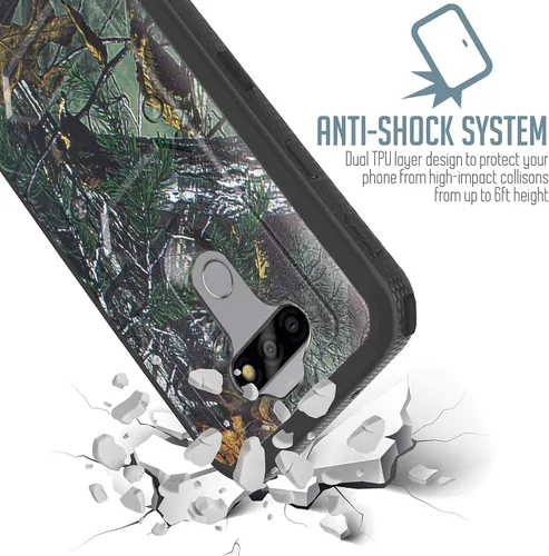 Vista 6 de Funda para LG Aristo 5 Plus, LG K31, LG Phoenix 5, LG Risio 4, LG Fortune 3 funda integrada en pantalla resistente con clip para cinturón, funda