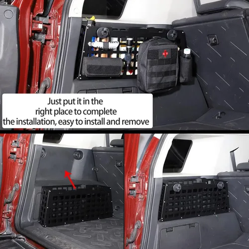 Vista 3 de HAPPYHORSE Para maletero Toyo-ta FJ Cruiser 2007-2021, organizador de artículos diversos, caja de almacenamiento con compartimento de almacenamiento