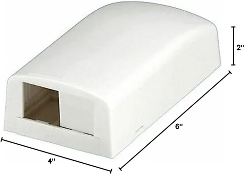 Vista 2 de Panduit Caja de montaje en superficie, Mini Com, 2 puertos, Off Wht 4024302_Brand_Index3-1 cada uno